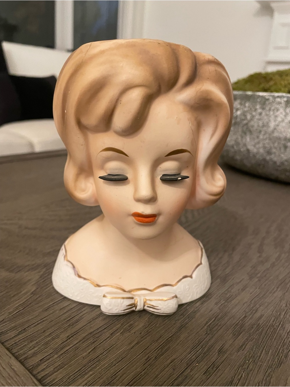 Vintage Lady Head Vase